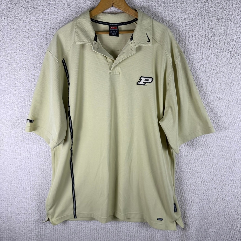 Nike Purdue Boilermakers NCAA Polo Shirt Mens XL Dri-Fit Golf - Picture 2 of 9